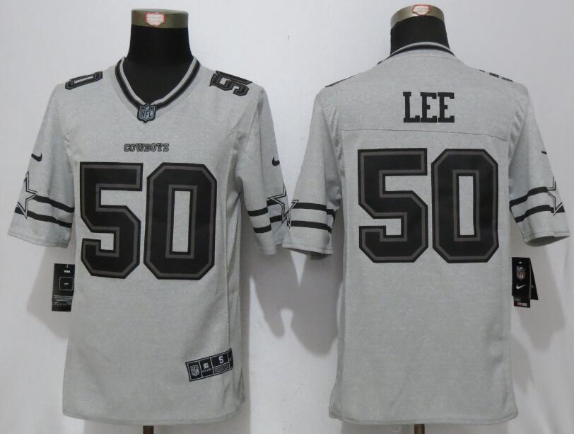 Nike Dallas Cowboys #50 Lee Nike Gridiron Gray II Limited Jersey->dallas cowboys->NFL Jersey